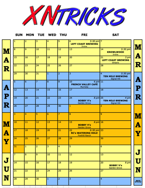 XNTricks Calendar 2026-03